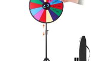 61 cm Color Prize Wheel Tripod Floor Stand Color Prize Wheel 14 Slots Dry Ease Fortune Spinner Fortune Spinning Game