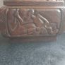 mid century hand carved box Image 4