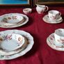14 Piece Royal Crown Derby English Bone China Derby Posies Pattern Dinner & Tea Set For 2 Person Setting Made In England Image 4