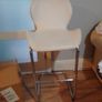 white leather stool Image 2