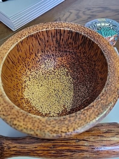 Pestle and mortar wooden
