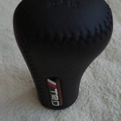 Genuine TRD Asymmetrical Black Leather Shift Knob AE86 Levin Trueno Vintage JDM