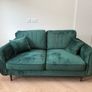 Green velvet sofa Image 3
