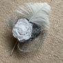 White Flower and Feather Hair Accessory Image 3