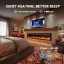 50/127cm Electric Fireplace, 900W - 1800W Heat Output, Ultra-Slim Wall-Mounted or Recessed Electric Fireplace Inserts with App & Remote Control, Timer, 20 Flame Colors Black) Image 2