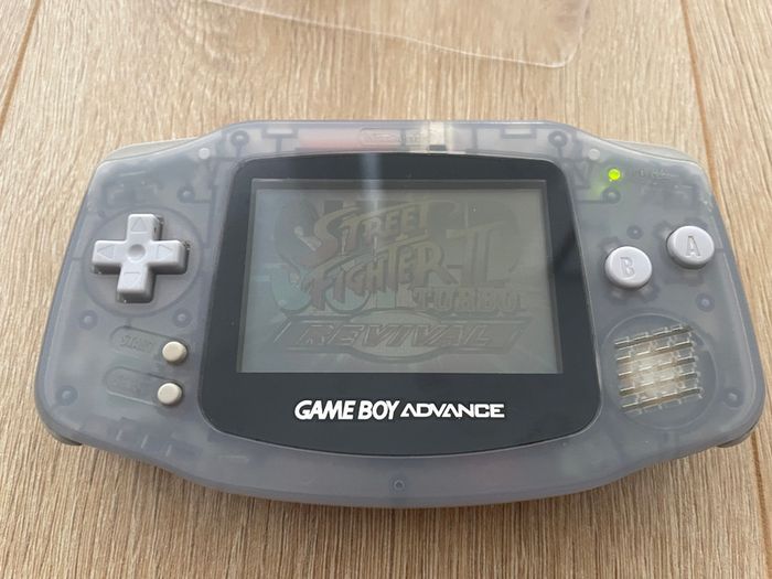 Nintendo Gameboy Advance AGB-001 Milky Blue Boxed with Manual and FlashCard 2GB