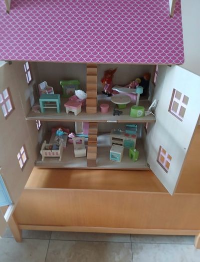 Large wooden dolls house