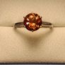 3 carat Natural Brazilian Citrine Solitaire Ring Image 5