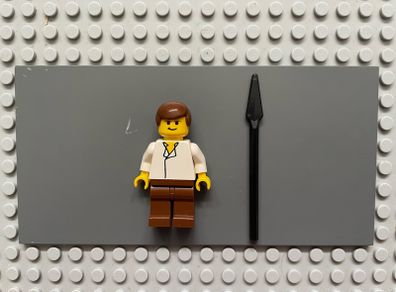 lego Star Wars sw0015 Han Solo minifigure- White Shirt without Wrinkles, Brown Legs