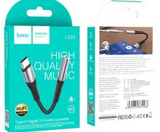 Hoco LS33 Type-C Digital 3.5mm Audio Converter Metal Gray