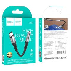 Hoco LS33 Type-C Digital 3.5mm Audio Converter Metal Gray