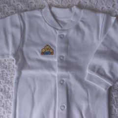 Sleepsuit - Baby Gift - Hand Stitched Motif