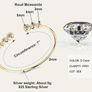 18ct Gold Plated sterling silver open cuff bangle with 1.8ct of Moissanite Image 3