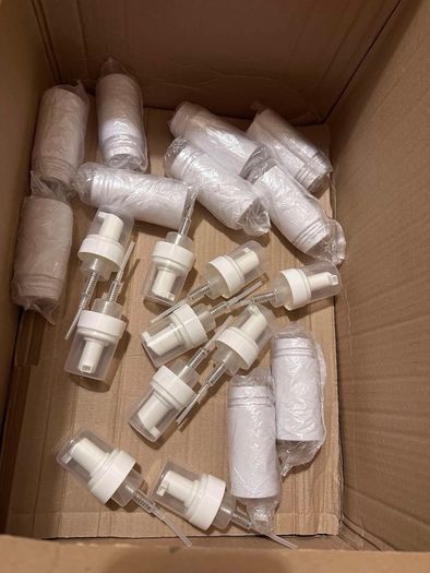 10x container 100ml with pump, empty cosmetic bottle dispenser