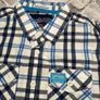 Superdry The Washbasket Shirt Mens Blue & White Check Long Sleeve Shirt Size Large Image 3