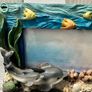 Marine Scene Picture Frame (Dolphins, Turtles, Fish) - Mexican Image 3
