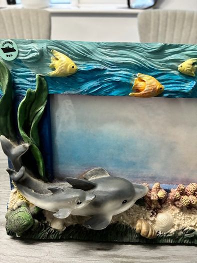Marine Scene Picture Frame (Dolphins, Turtles, Fish) - Mexican