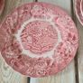 Tea Set Pink White Cups Saucers Plates Wood Ware Image 4