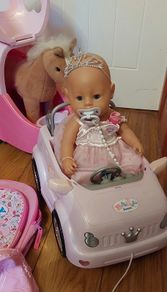 BabyBorn bundle doll, car, horsebox,horse ,backpack