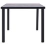 Dining Table Black and Concrete Grey 200x100x75 cm MDF Image 3