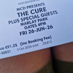 The Cure - physical tickets