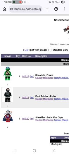 Lego Teenage Mutant Hero Turtles Minifigures (79101)