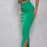 Green Rib Knitted Skirt Image 2