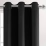 Bedroom & Living Room Eyelet Black Thermal Curtains - 46 x 54 Inch, 2 Panels Image 2