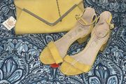 BNWT Yellow heels &amp; matching bag
