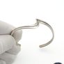 925 Vintage Sterling Silver Modernist Cuff Bangle Image 8