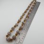 Antique Venetian African Style Eyes & Yellow Brown Glass Beads Necklace Image 2