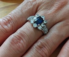 Sterling Silver Ring - Size U - Stamped for Silver (S38)