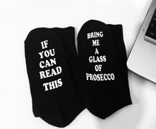 If You Can Read This Bring Me A Glass Of Prosecco Funny Socks