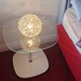 Glass & white modern bedside tables x2 Image 4