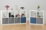 QUICK SALE (BARGAIN): IKEA White Cube Storage Shelves (Set of 2 Units) + Storage Bins | Excellent Condition - Collection D13