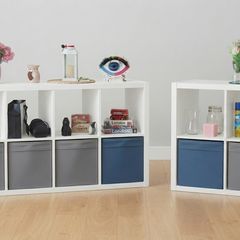 QUICK SALE (BARGAIN): IKEA White Cube Storage Shelves (Set of 2 Units) + Storage Bins | Excellent Condition - Collection D13