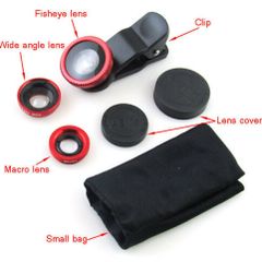 Macro Camera Clip-on Lens for iPhone 7 8 6S 5 SE 5S, 3in1 Fish Eye + Wide Angle
