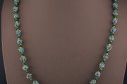 Vintage Venetian Style Skunk Eyes GlassBeads Necklace