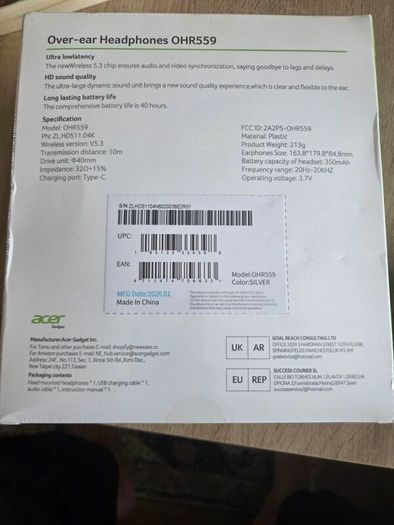 Headphones Acer
