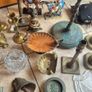 old vintage classic retro brass crystal ornaments Image 3