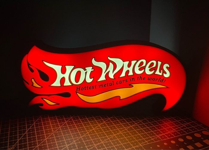 1968 HotWheels Logo Light Box