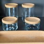 IKEA Glass Storage Jar Set with Cork Lids & Tray Image 2