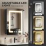 70x50cm Aluminum LED Bathroom Mirror Cabinets, 3 Color Light Modes & Defogger, Family-Friendly with 3 Storage Shelves, Moisture-Resistant Easy Assemble for Small Bathrooms/Rental Apartments Image 8