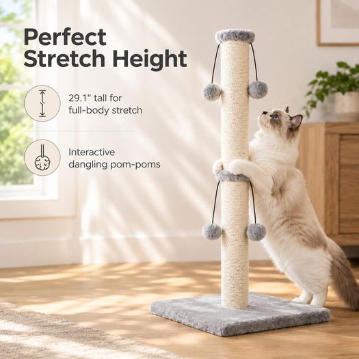 Dimaka 74cm Tall Cat Scratching Post for Large Cats - Brand New Sealed