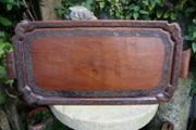 Antique carved wooden tray