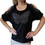 Women's shoulder top with a butterfly Image 9