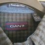 mens GANT shirt Cambridge Plaid 100% cotton check shirt navy Size Large  long sleeve heavy BRAND NEW BNWT Image 5