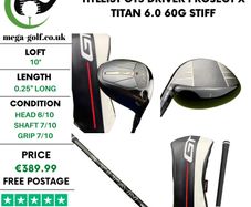 Titleist GT3 Driver / 10 Degree / Project X Titan 6.0 60g Stiff
