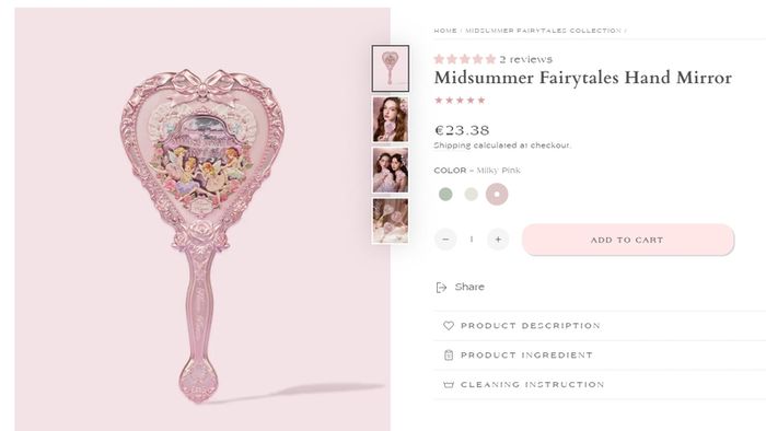 Flower Knows Midsummer Fairytale Hand Held Mirror in Pink
