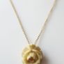 Vintage Dainty Flower Pendant Necklace 1/20 12K Gold Plated . length 16" Image 4